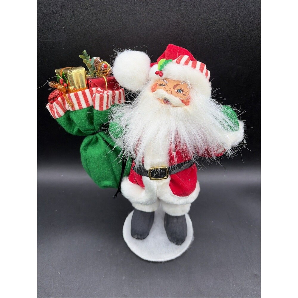 Annalee Christmas Doll Santa Claus Winterberry Toy Sack Gifts 2004 - 13"